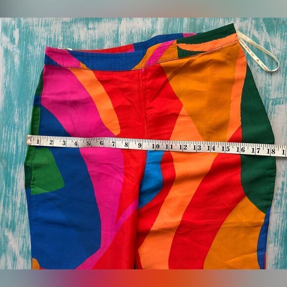 NWT Farm Rio Colorful Leaves Flared Pants - Picture 3 of 10